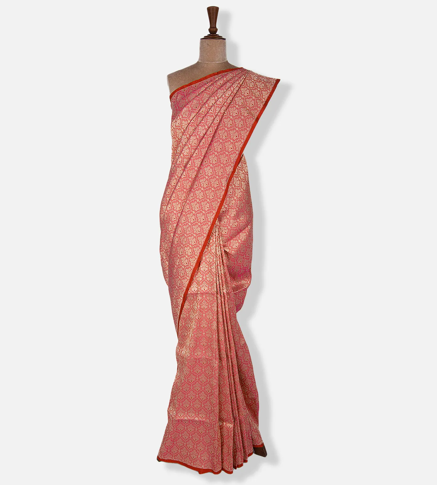 Pink Banarasi Silk Saree2