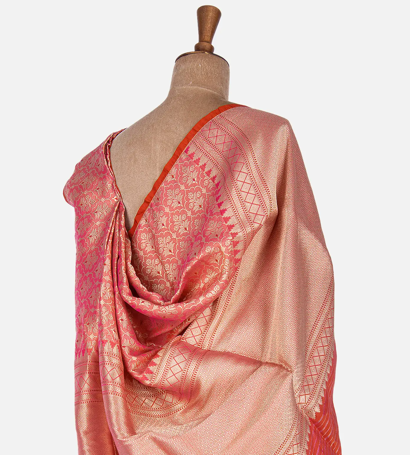 Pink Banarasi Silk Saree3
