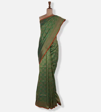 Green Banarasi Silk Saree2