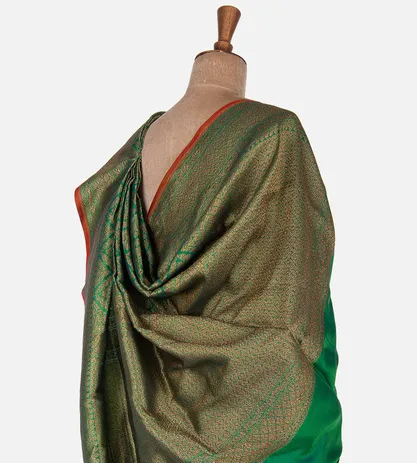 Green Banarasi Silk Saree3