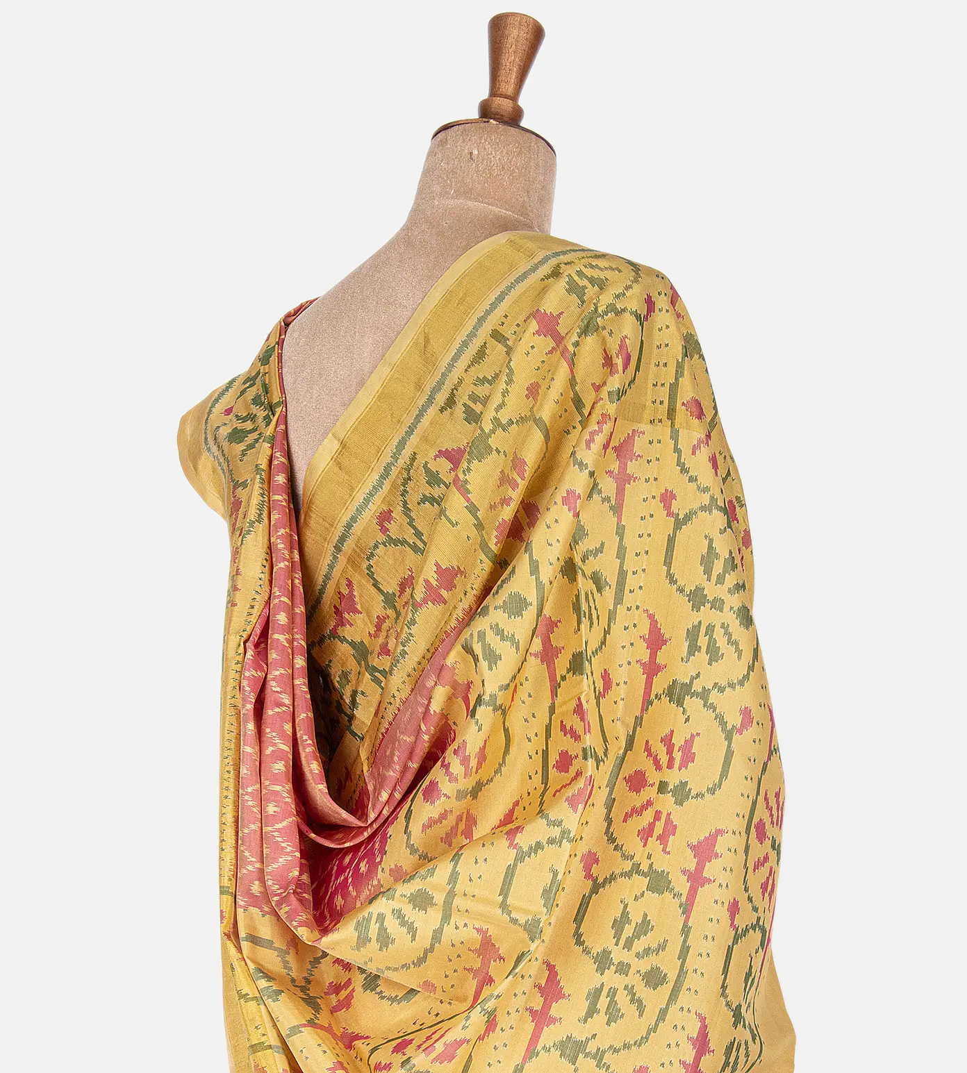 Light Peach Patola Silk Saree3