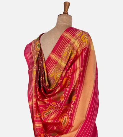 Deep Maroon Patola Silk Saree3