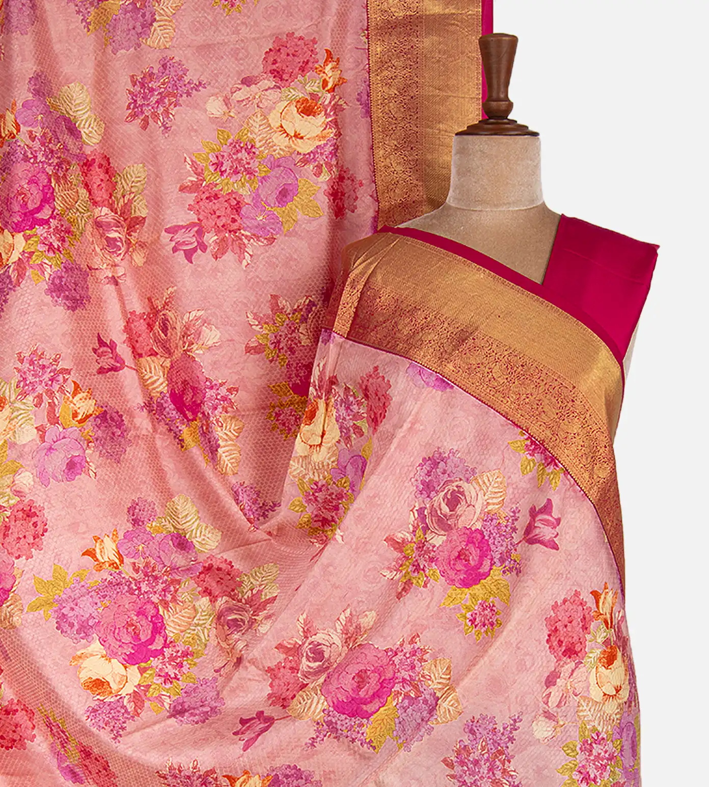 Pastel Pink Soft Silk Saree1