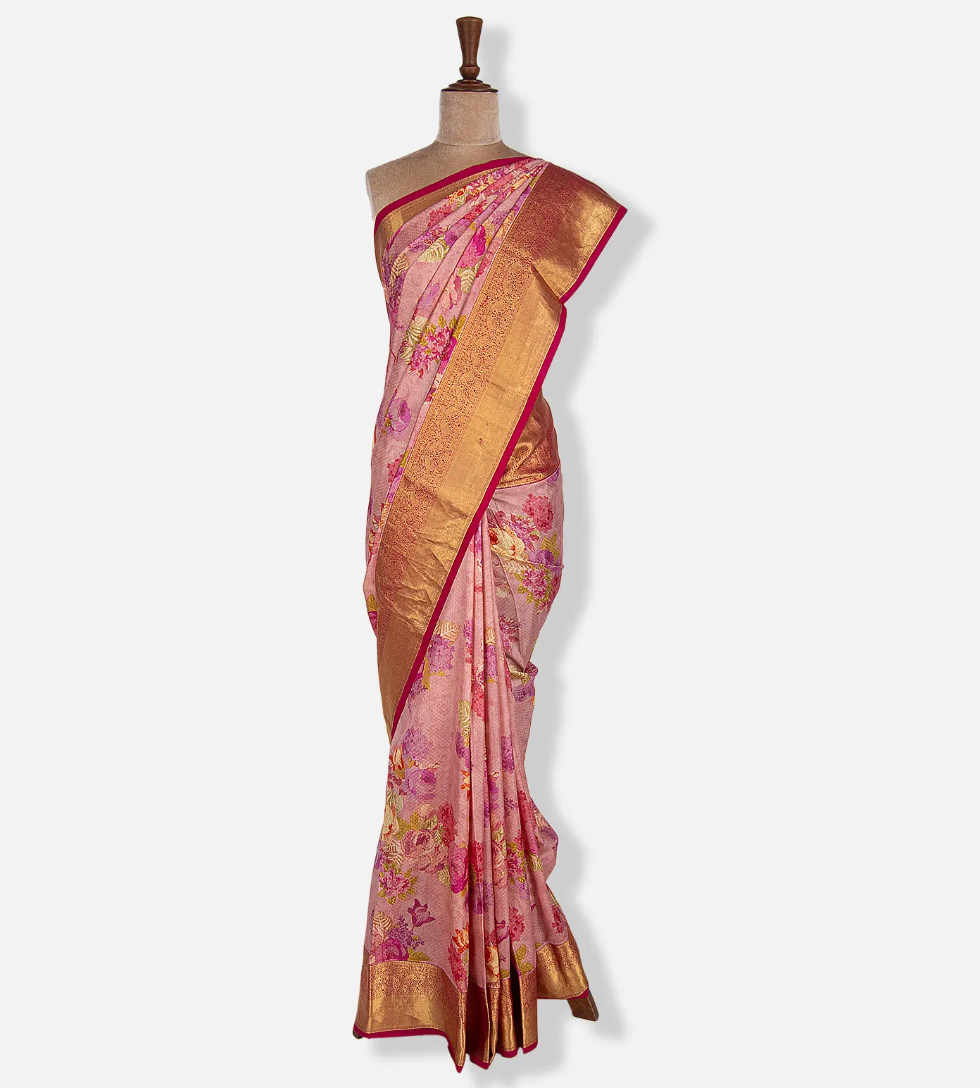 Pastel Pink Soft Silk Saree2