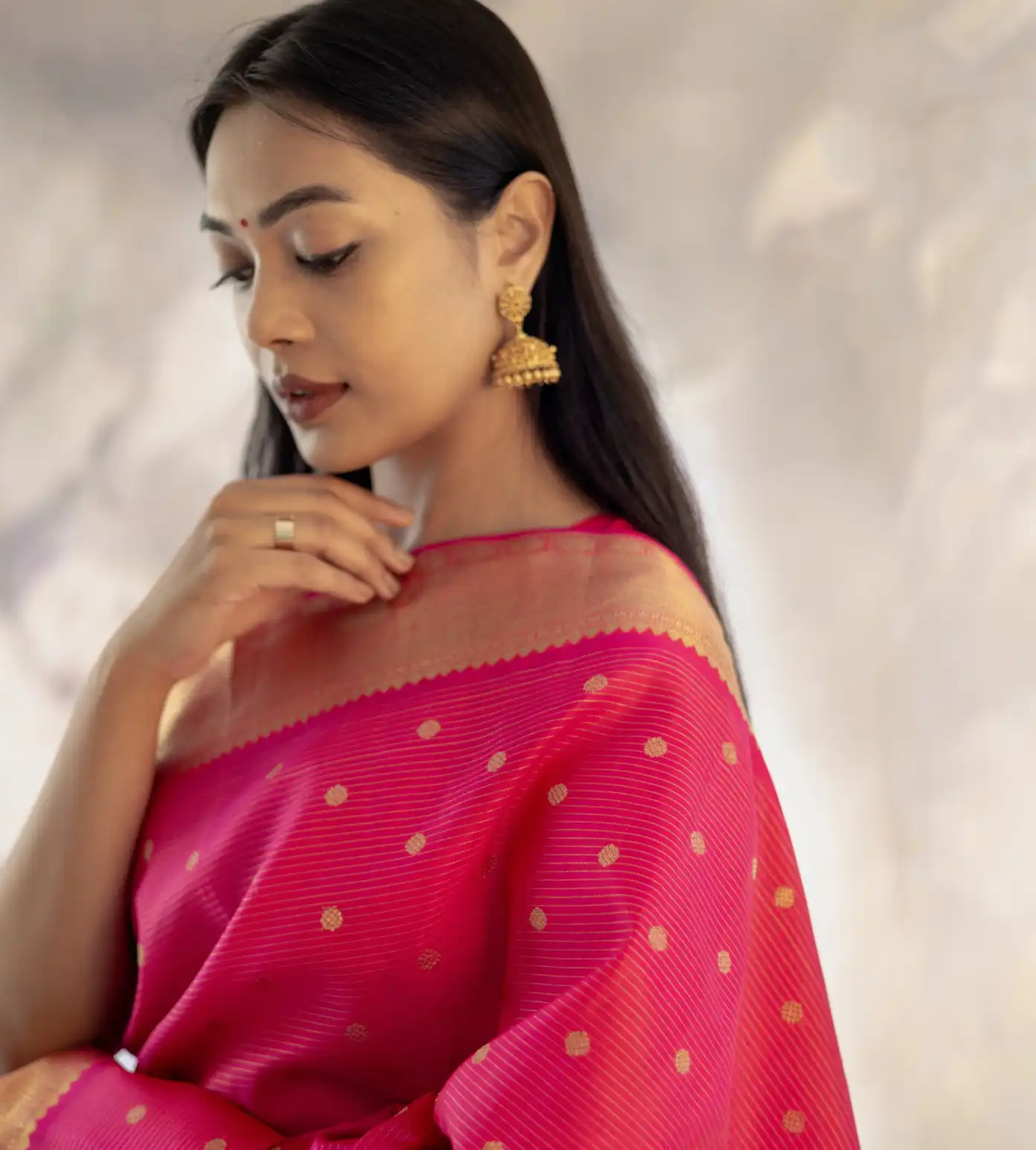 Pink Kanchipuram Silk Saree1