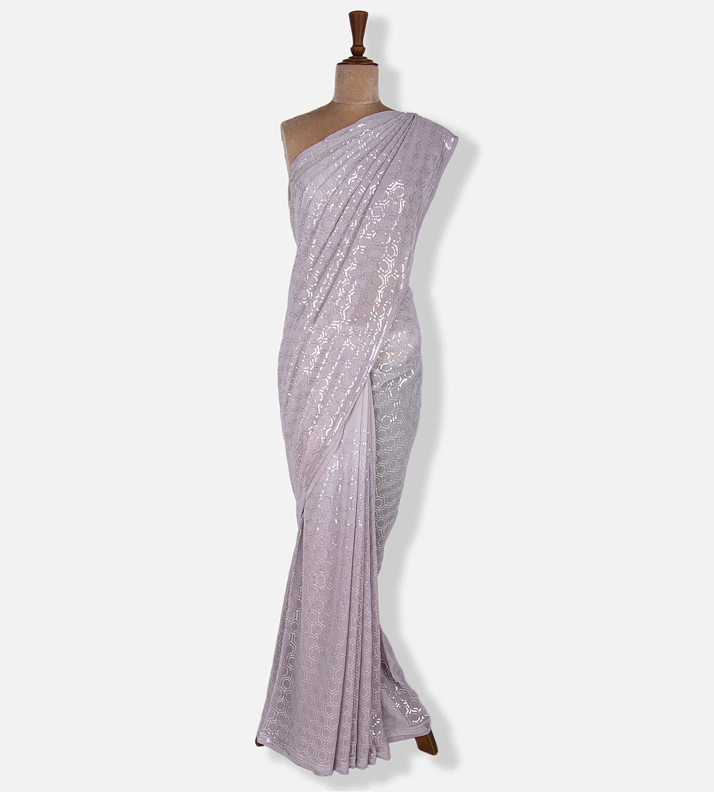 Lavender Georgette Saree2