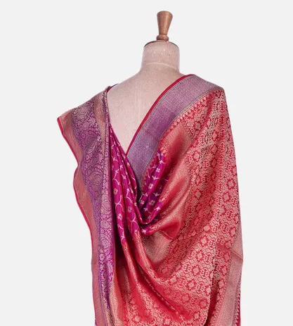 Berry Pink Banarasi Silk Saree3