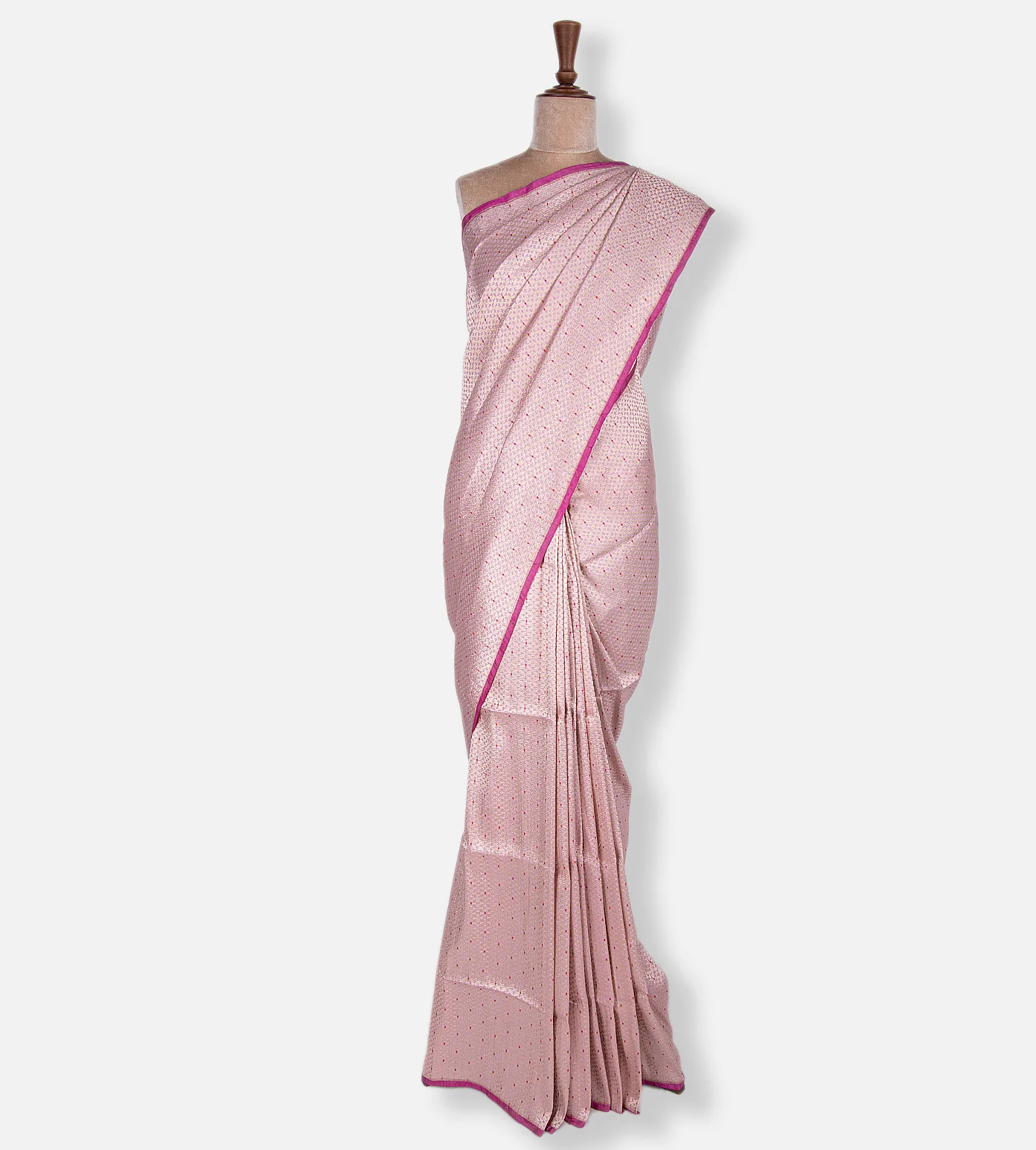 Pastel Pink Banarasi Silk Saree2