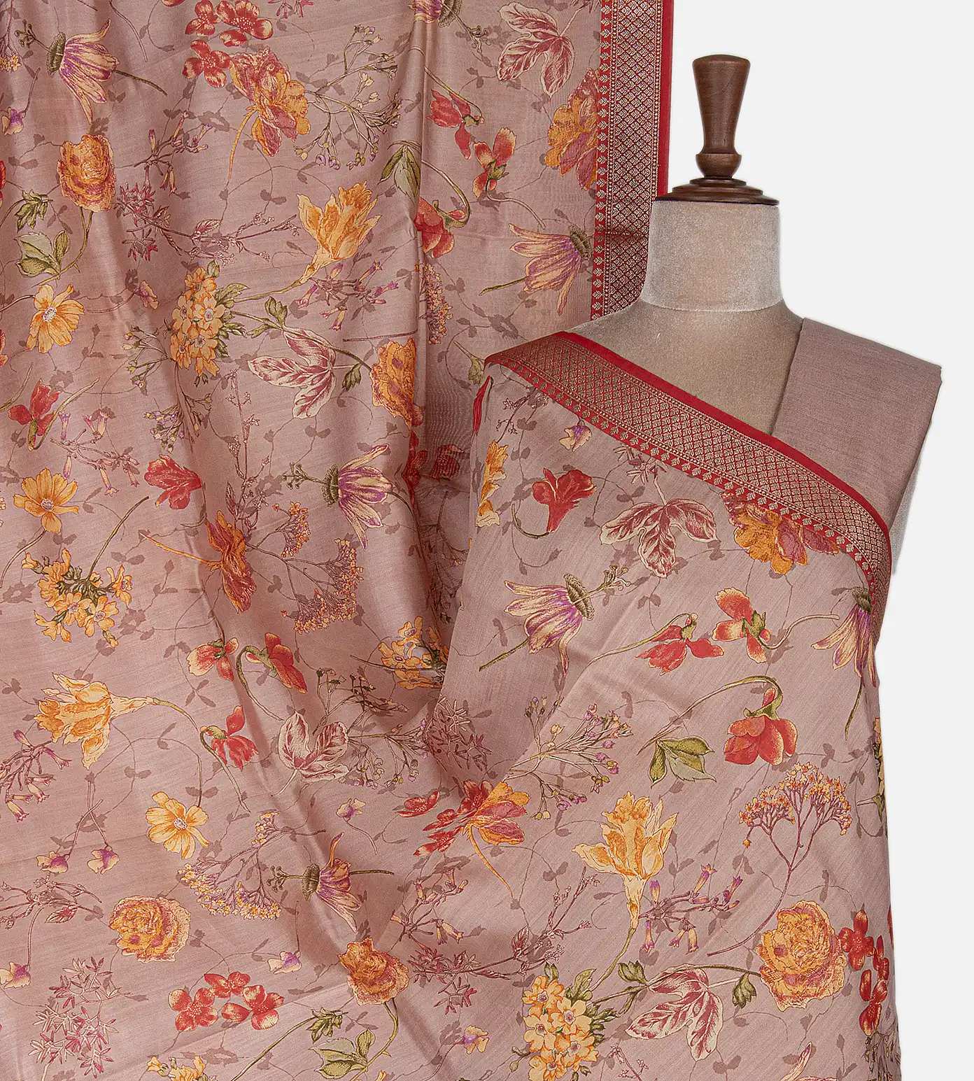 Mauve Chaniya Silk Saree1