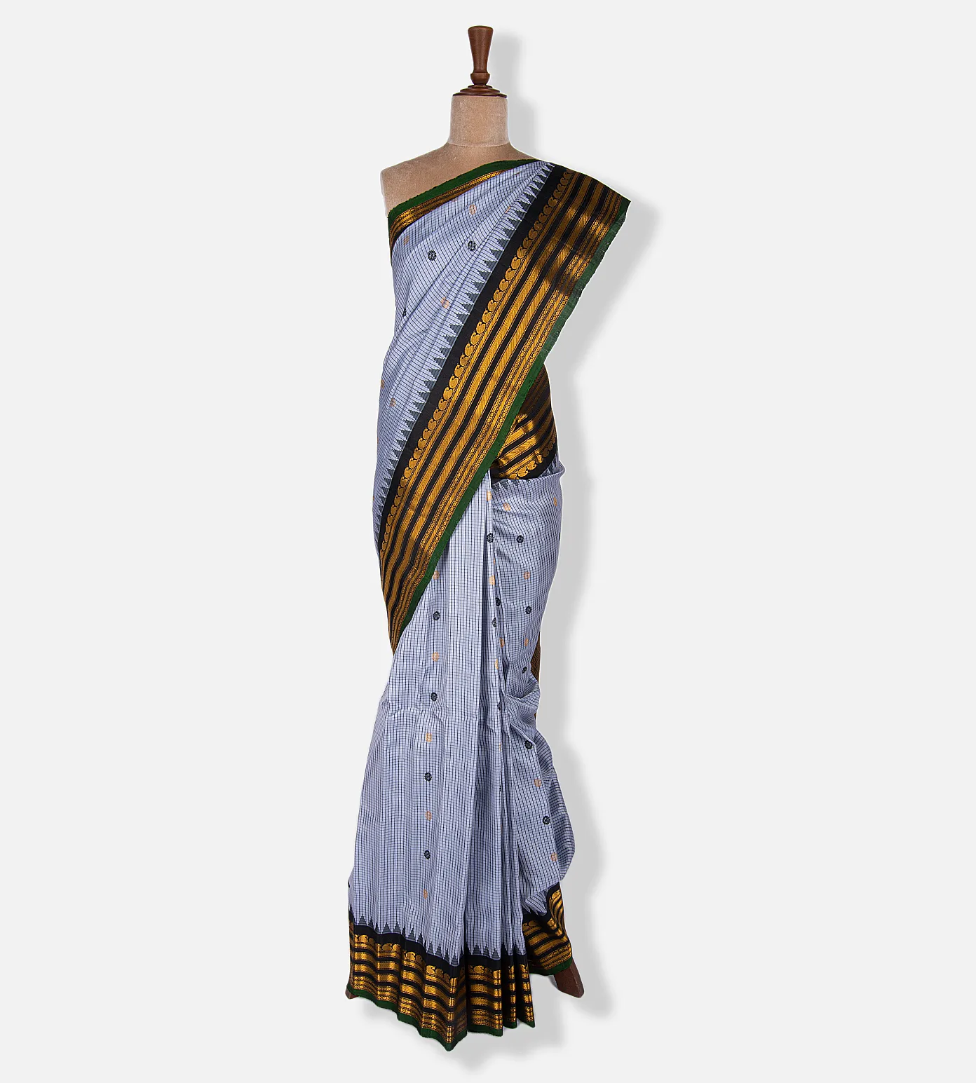 Light Blue Gadwal Silk Saree2