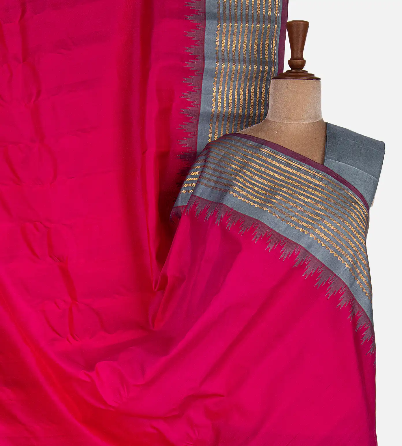 Pink Gadwal Silk Saree1