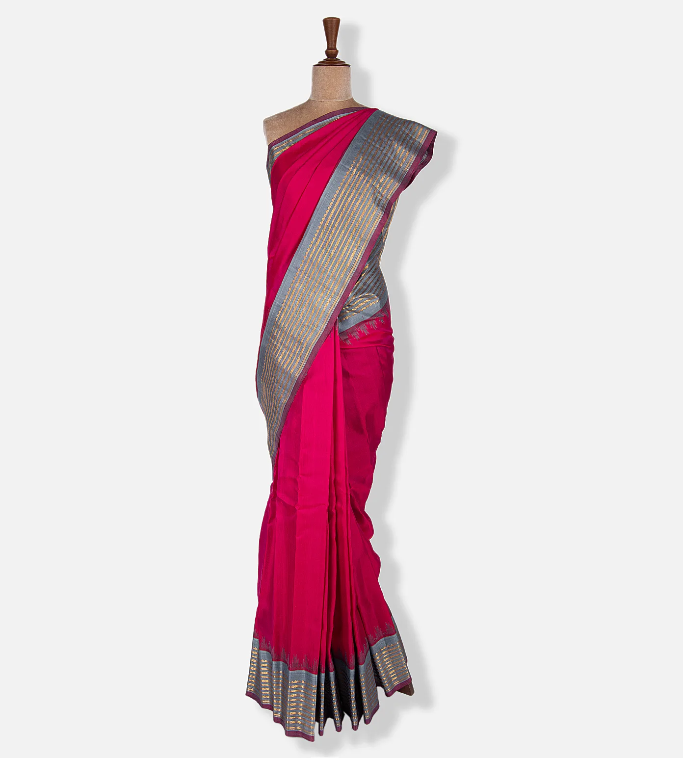 Pink Gadwal Silk Saree2