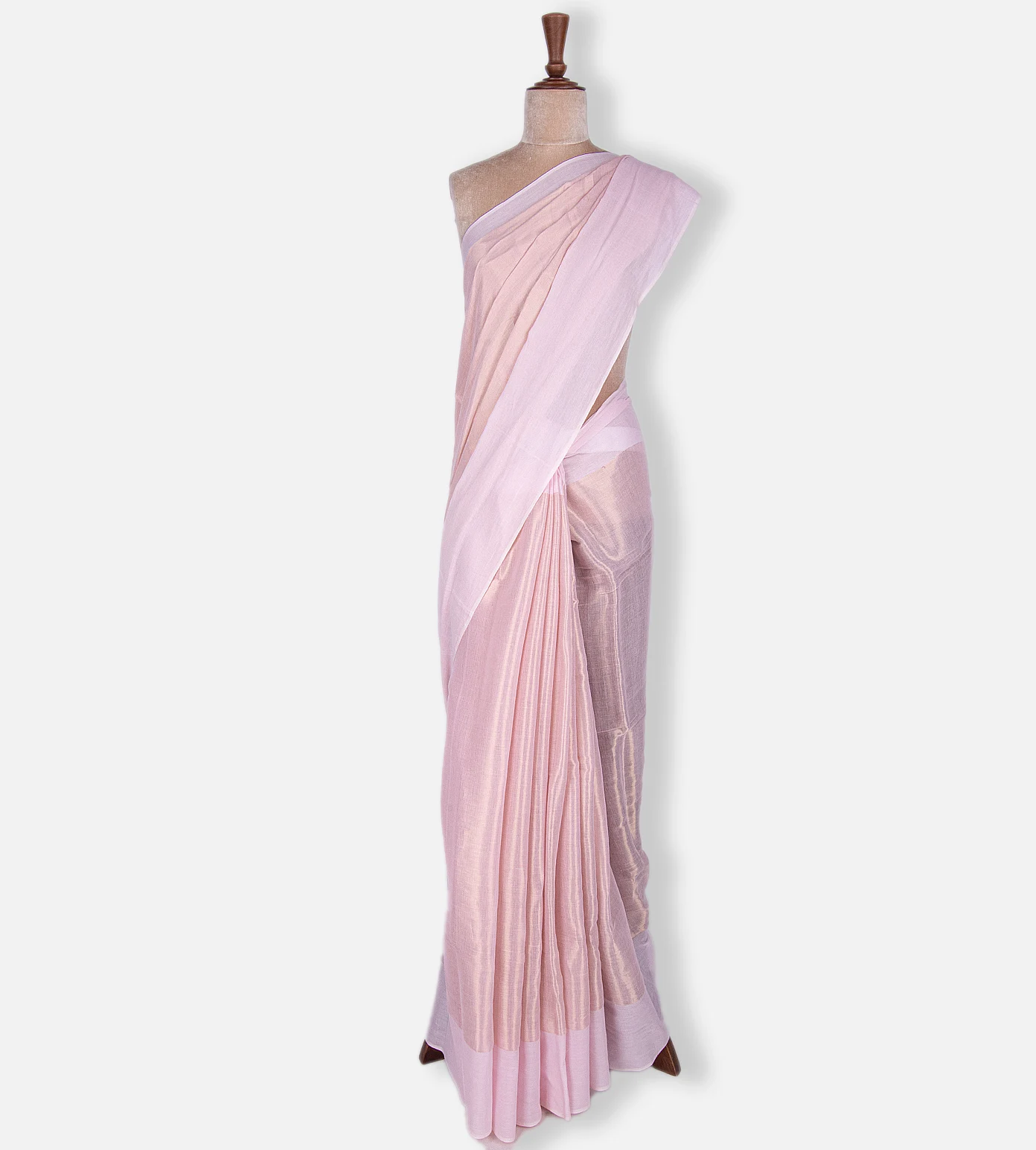 Pastel Pink Tussar Saree2
