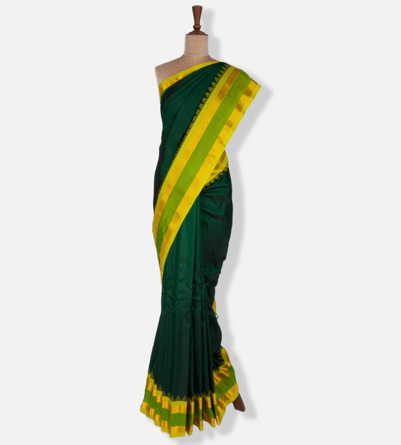 Green Gadwal Silk Saree2