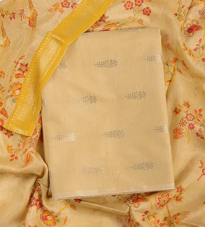 Beige Banarasi Cotton Salwar1