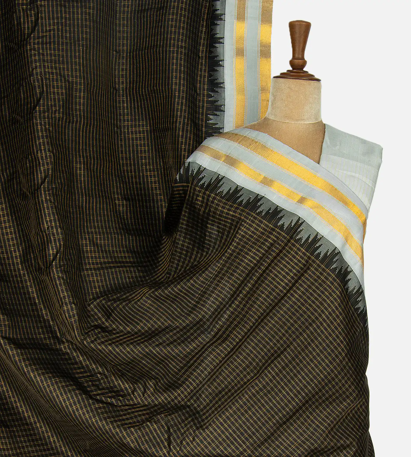 Black Gadwal Silk Saree1