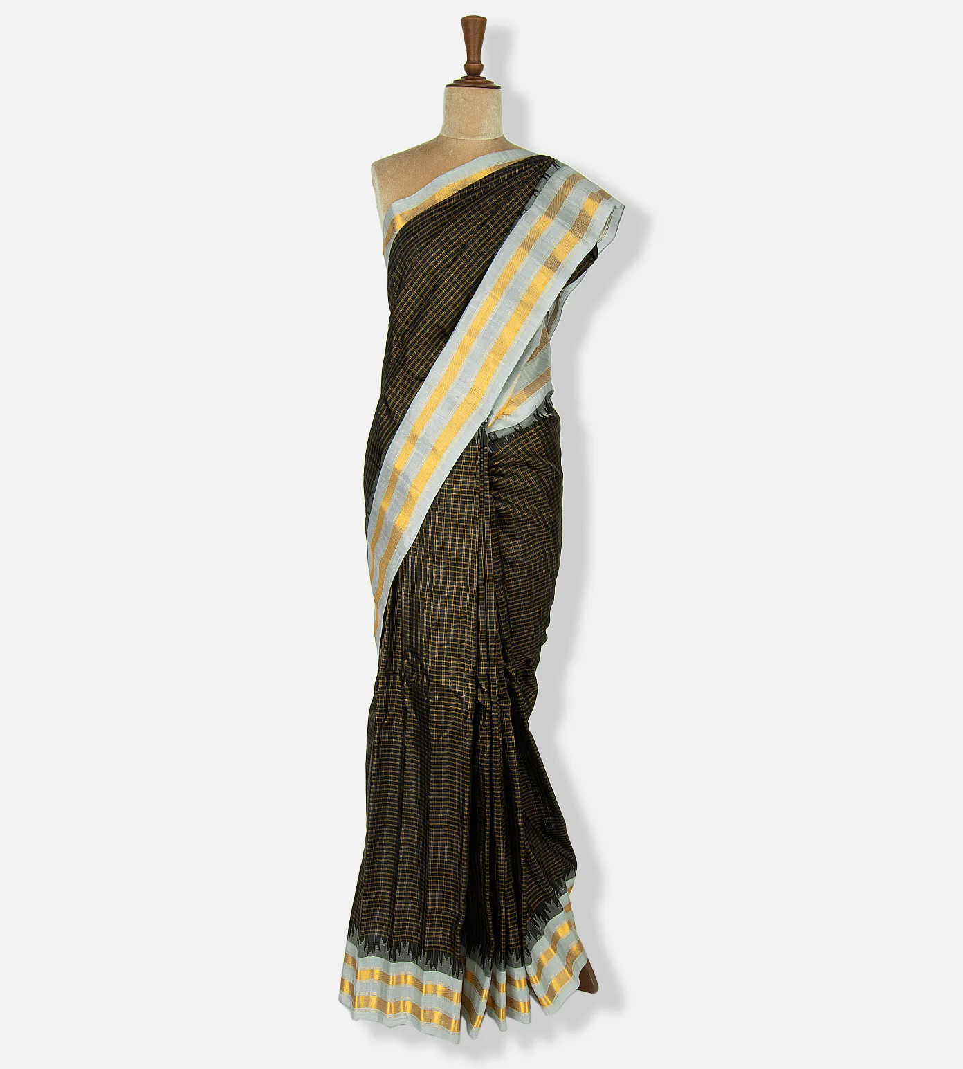 Black Gadwal Silk Saree2