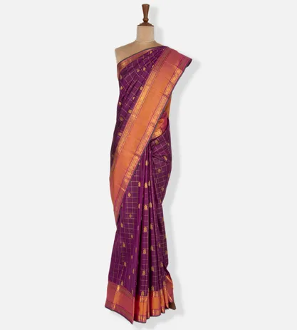Purple Kanchipuram Silk Saree2