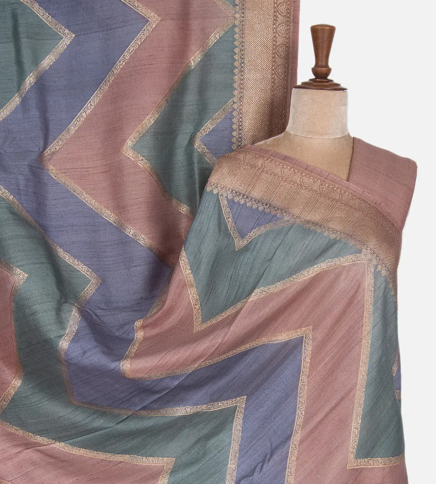 Multi Colour Tussar Georgette saree1