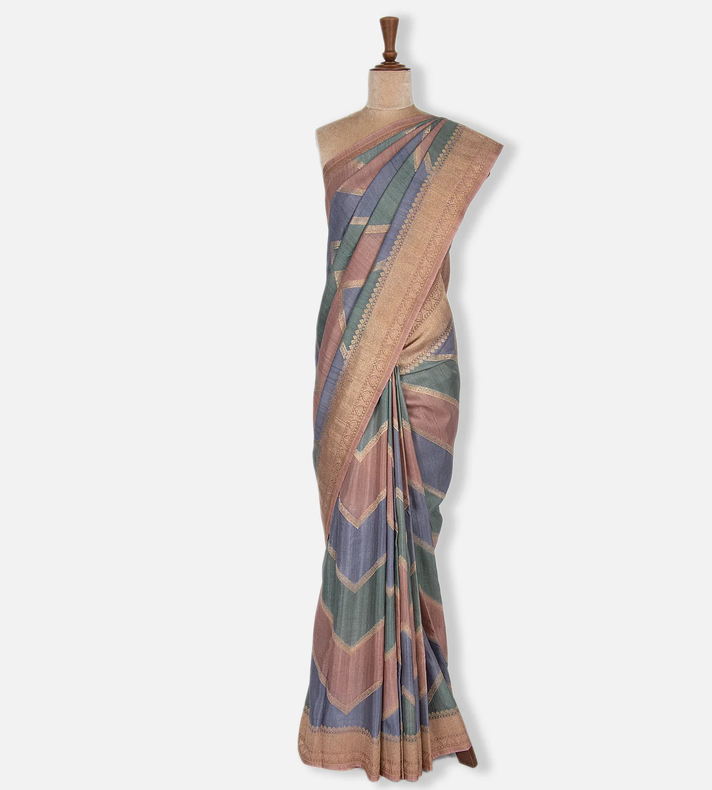 Multi Colour Tussar Georgette saree2