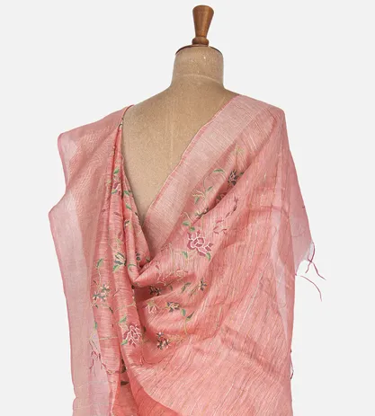 Light Pink Linen Saree3