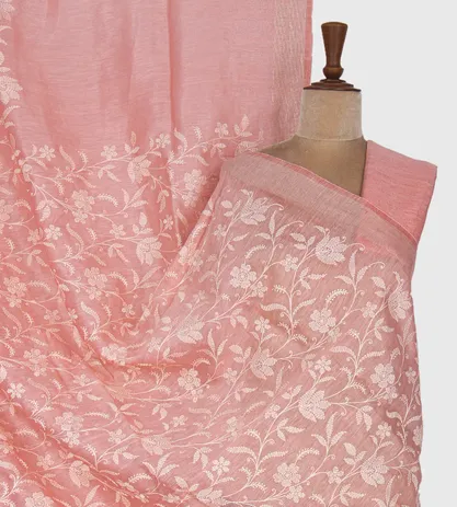 Light Pink Linen Saree1