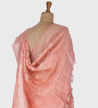 Light Pink Linen Saree3