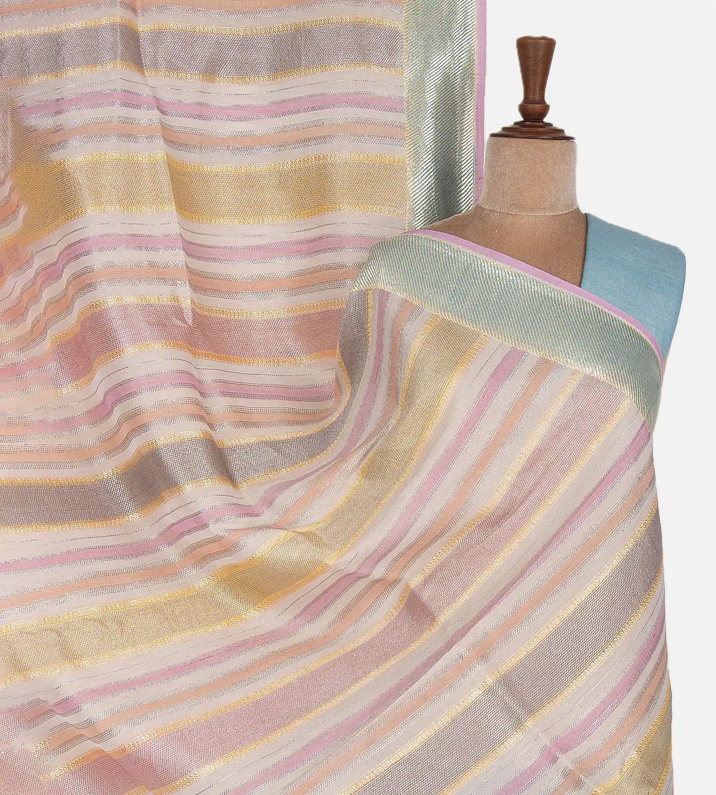 Multi Colour Tussar Georgette saree1