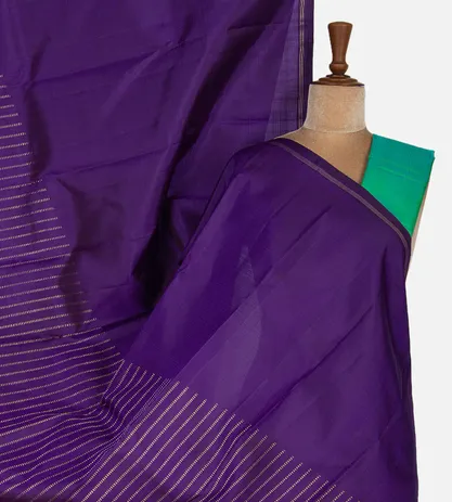 Violet Kanchipuram Silk Saree1