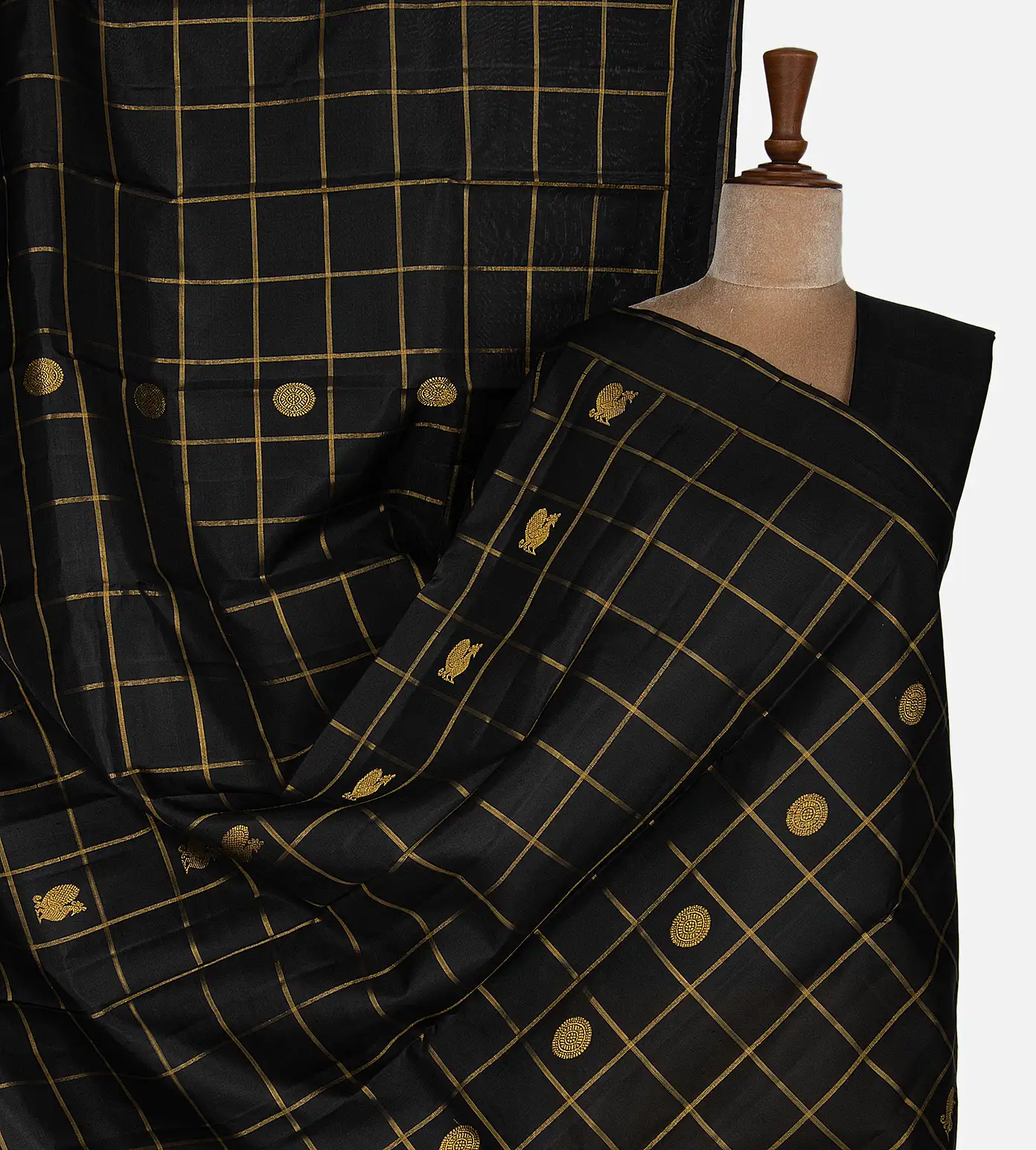 Black Kanchipuram Silk Saree1
