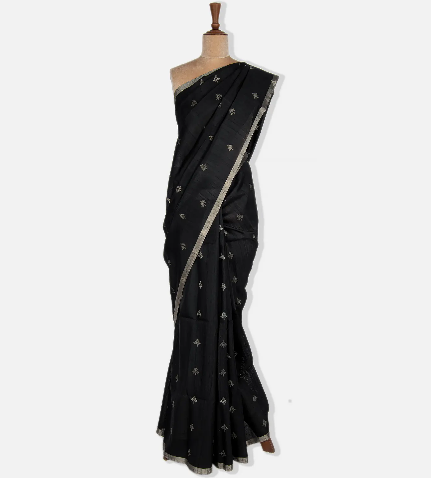 Black Raw Silk Saree2