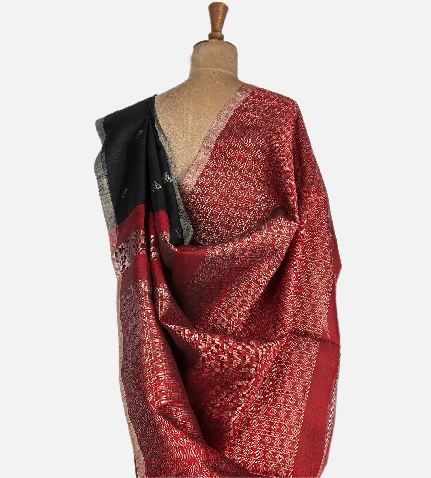 Black Raw Silk Saree3