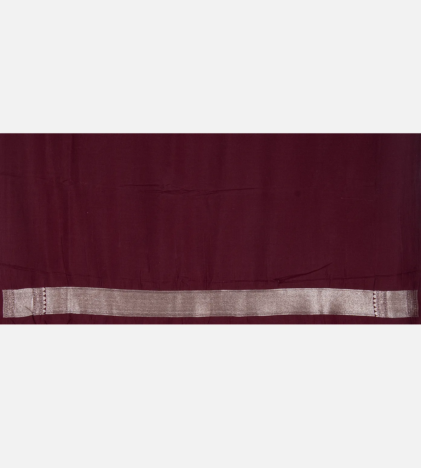 Deep Maroon Banarasi Crepe Saree4