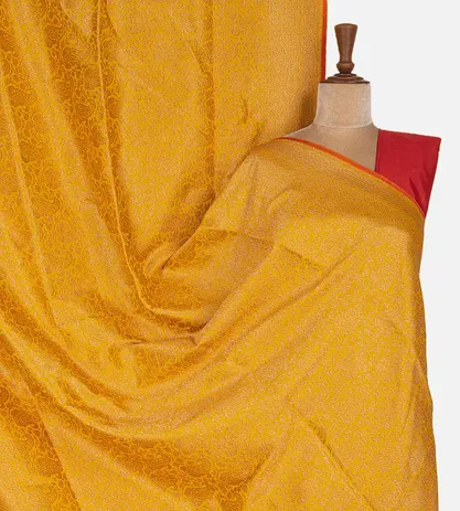 Yellow Banarasi Silk Saree1