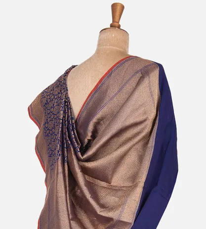 Deep Blue Banarasi Silk Saree3