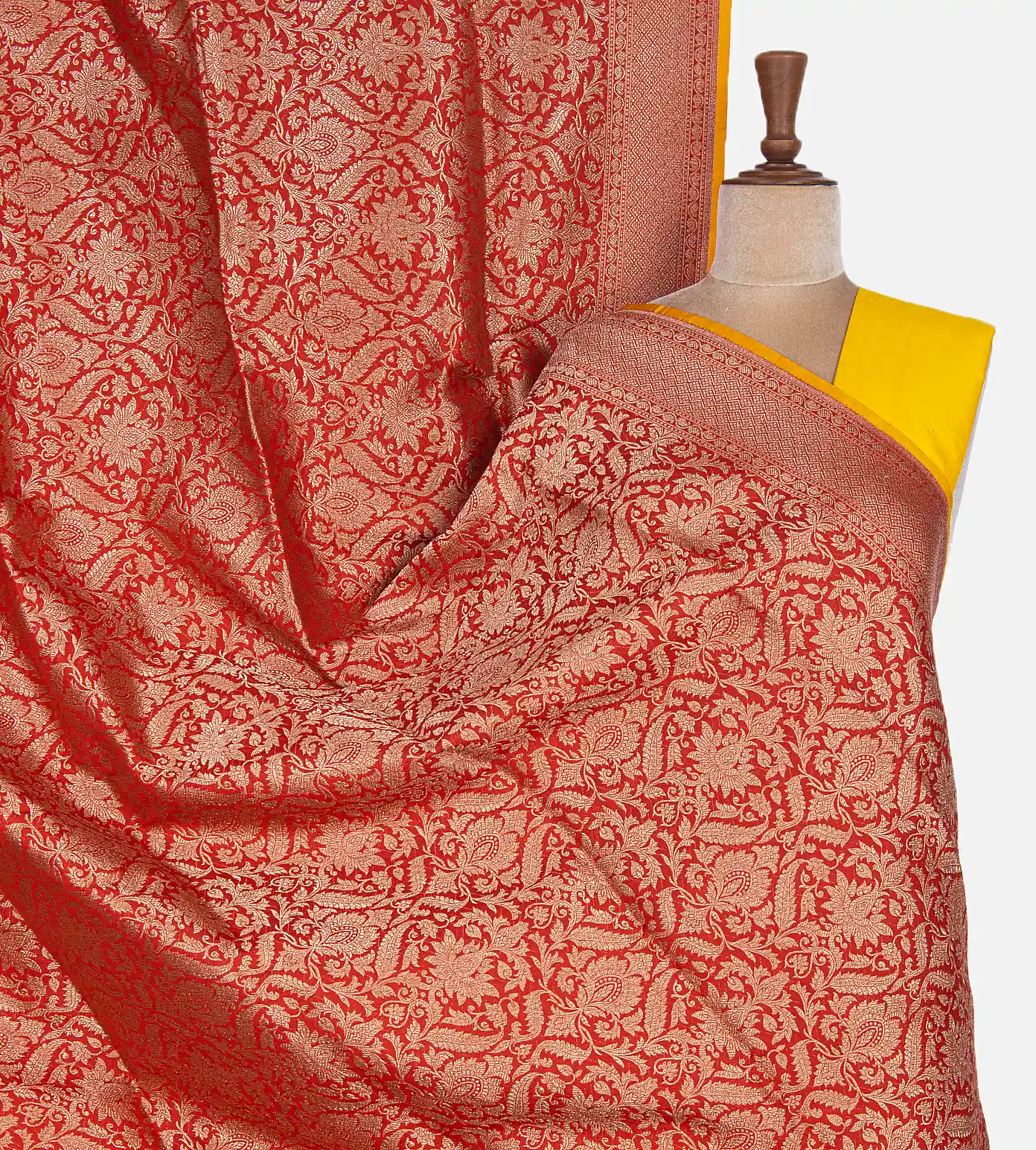 Red Banarasi Silk Saree1