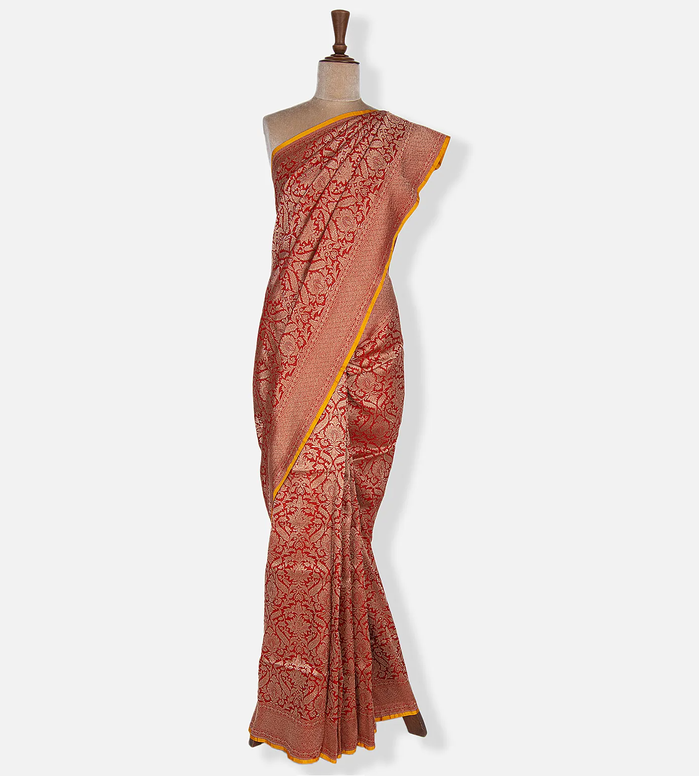 Red Banarasi Silk Saree2