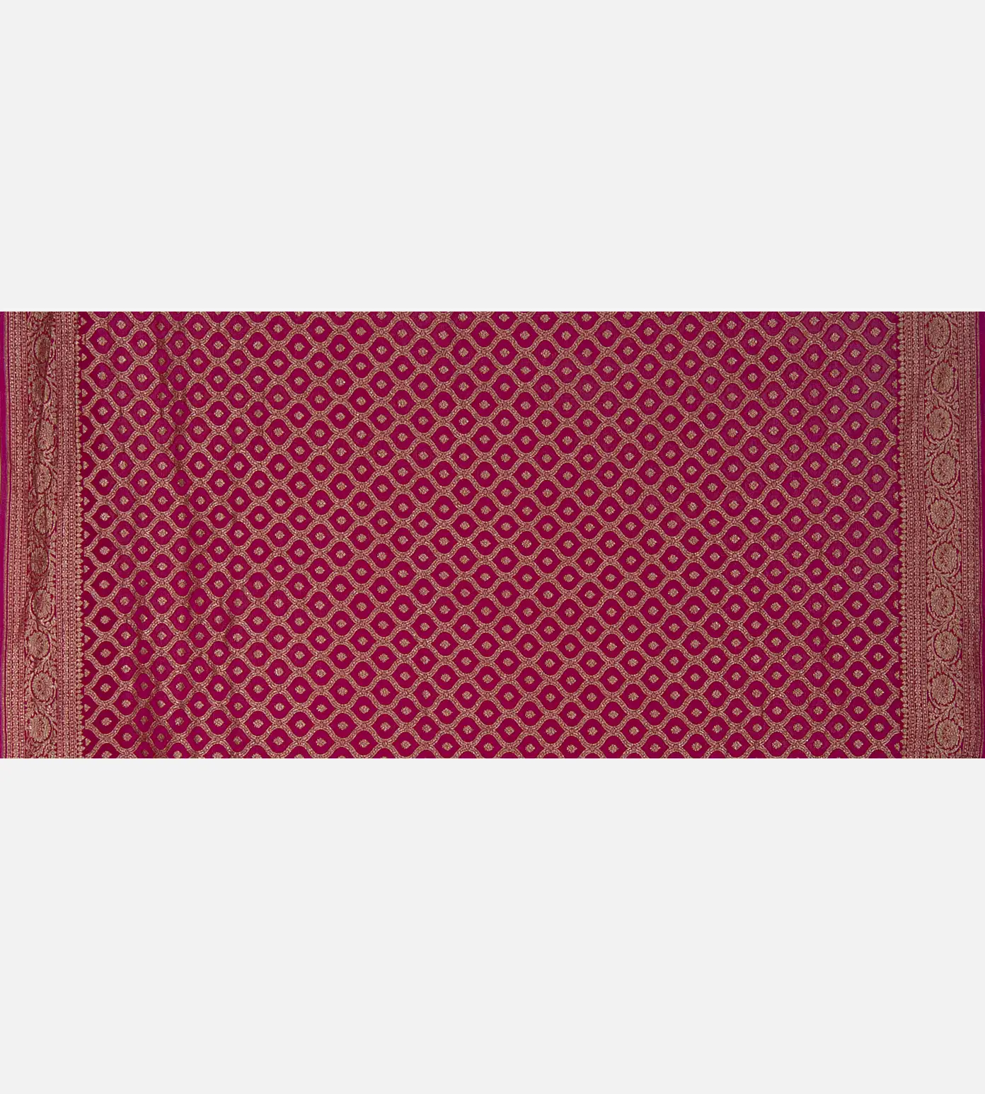 White Banarasi Crepe Saree4