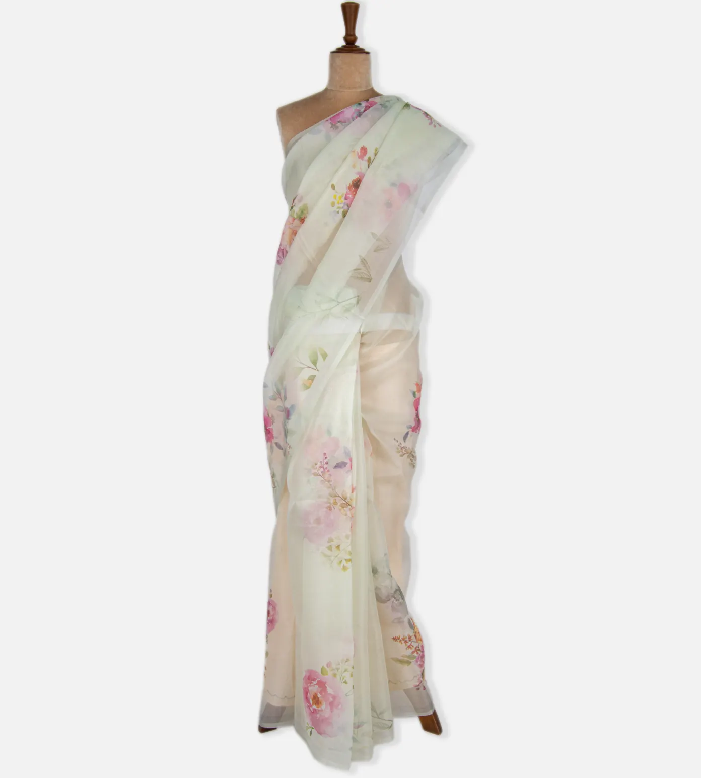 Pale Green Organza Saree2
