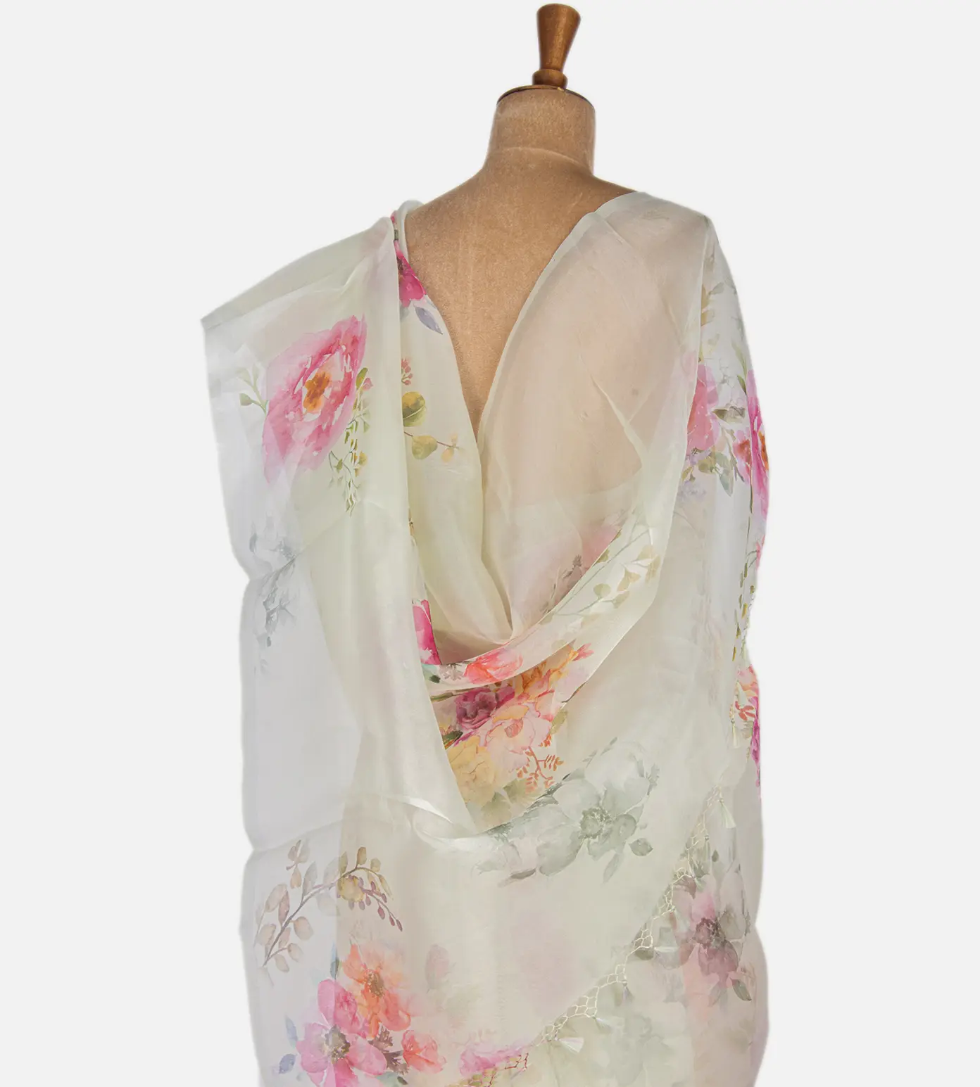 Pale Green Organza Saree3