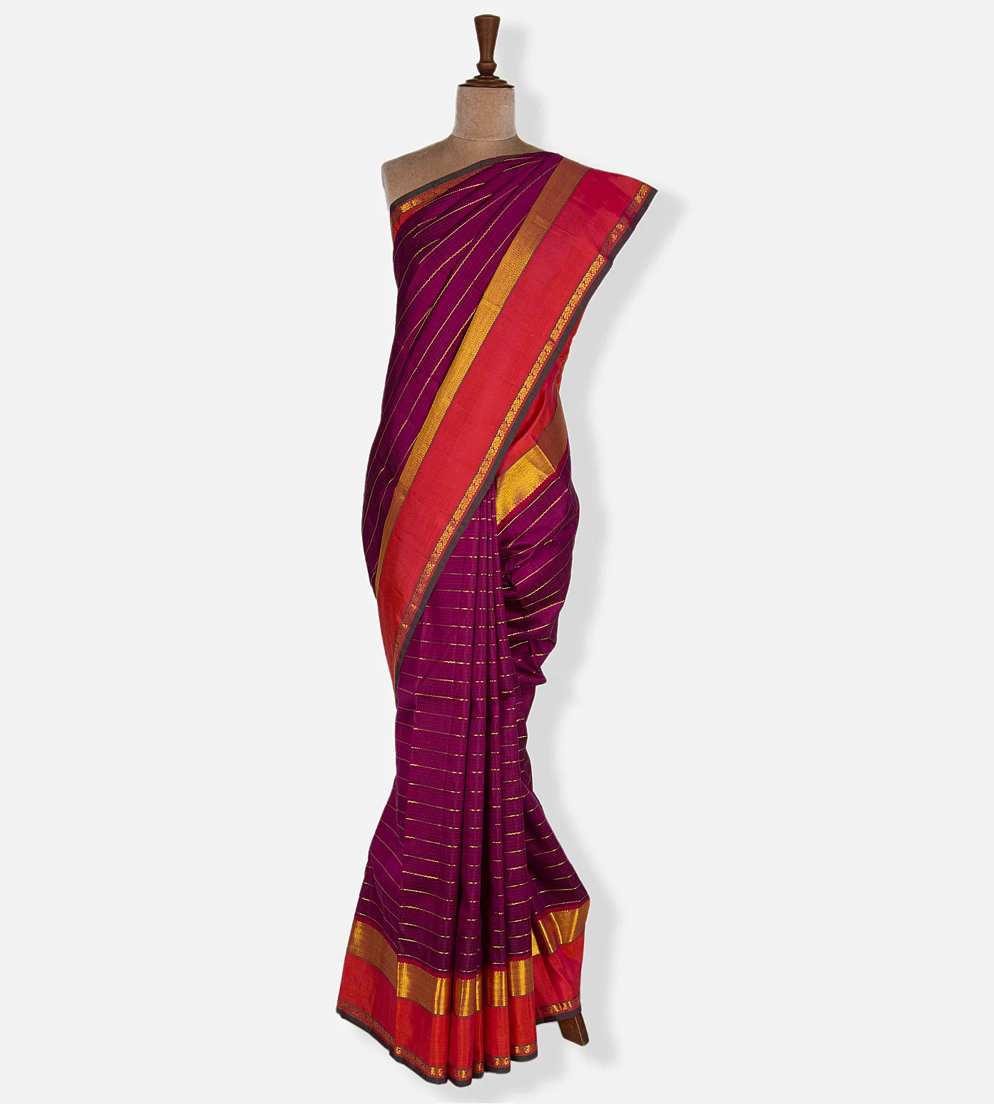 Dark Pink Kanchipuram Silk Saree2