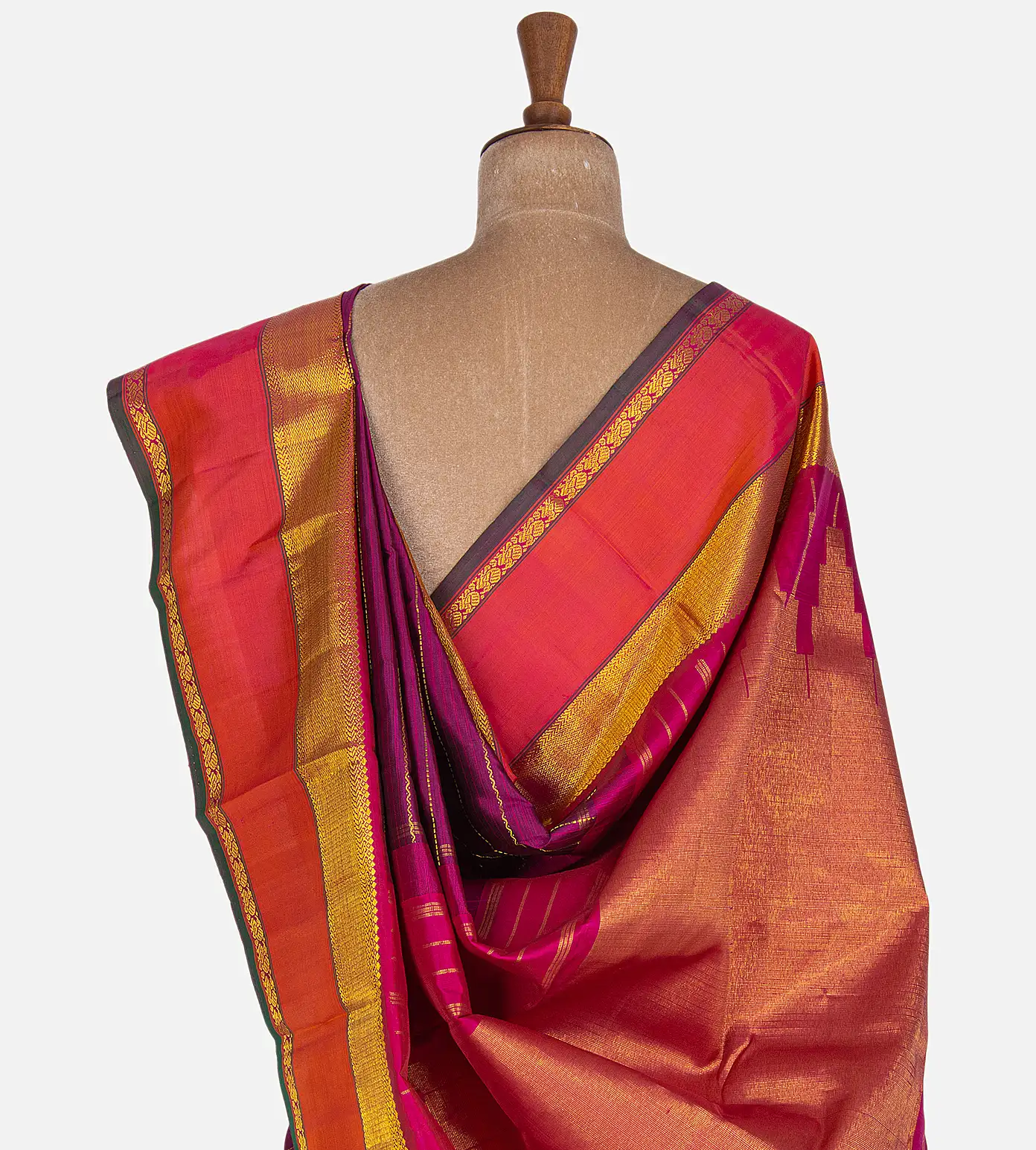 Dark Pink Kanchipuram Silk Saree3