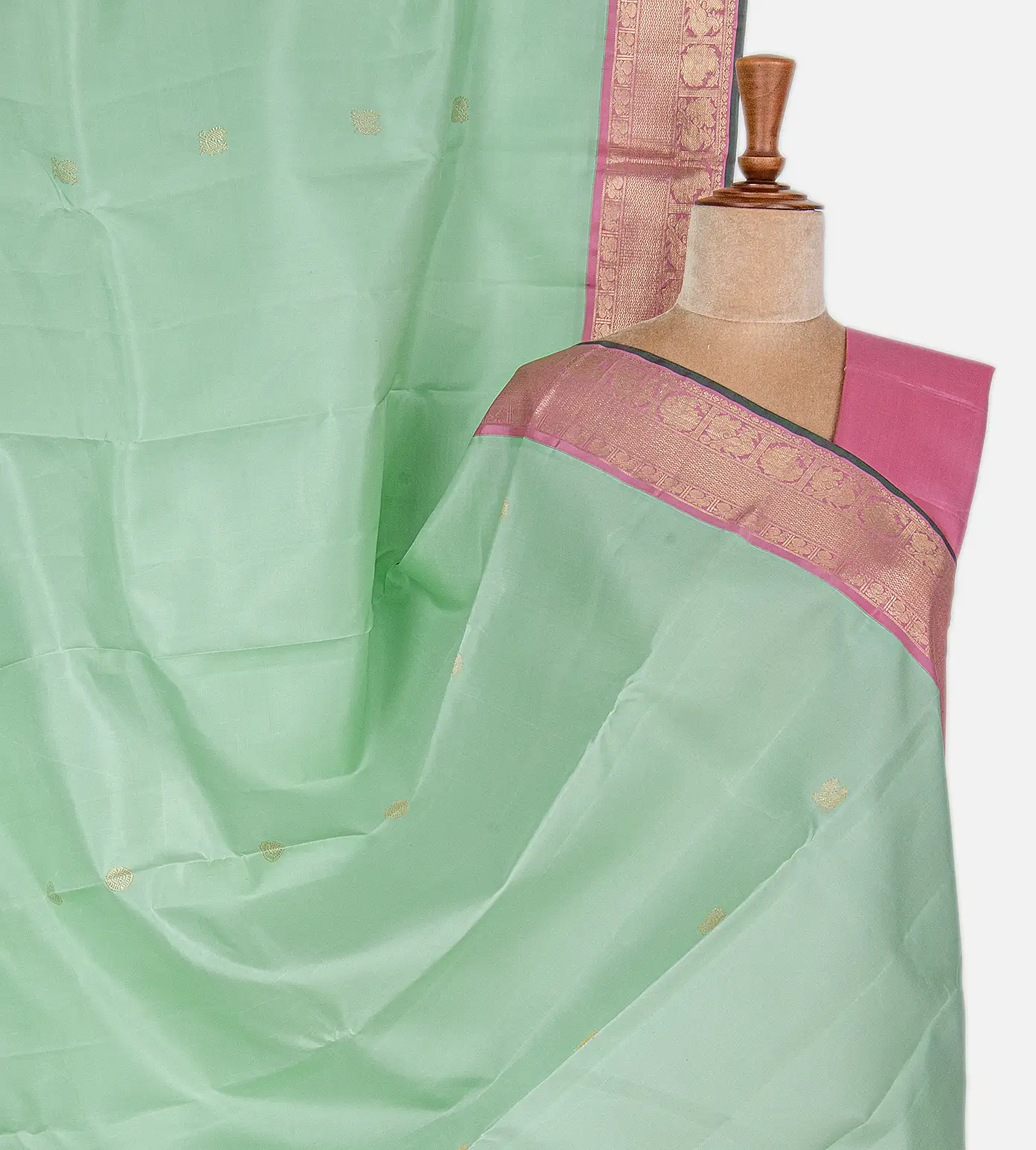 Pastel Green Kanchipuram Silk Saree