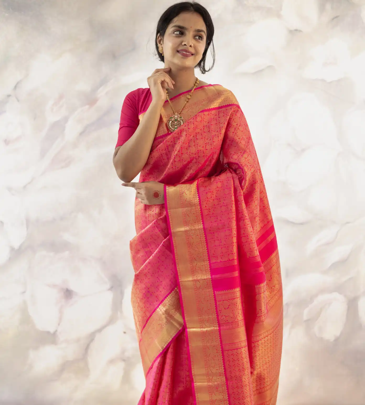 Pink Kanchipuram Silk Saree2