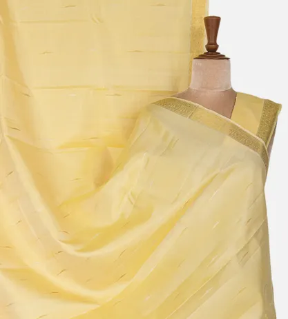 Light Yellow Kanchipuram Silk Saree1