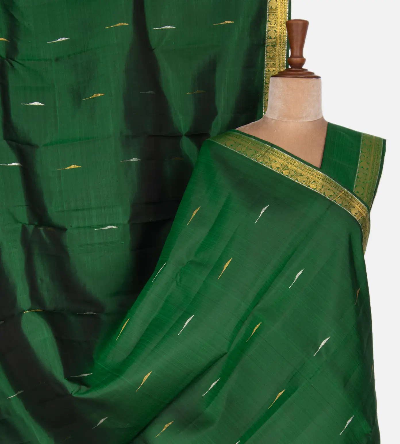 Green Kanchipuram Silk Saree1