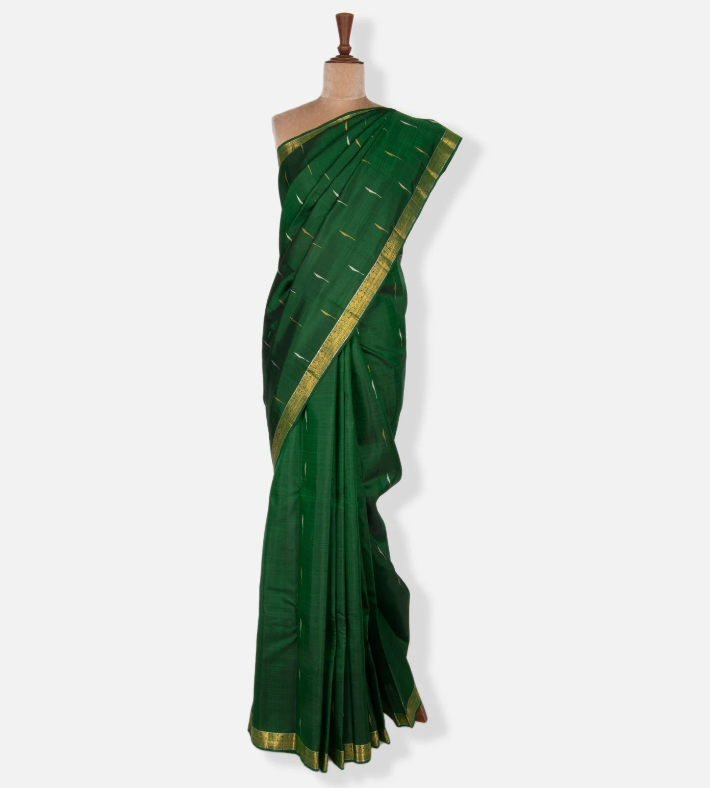Green Kanchipuram Silk Saree2