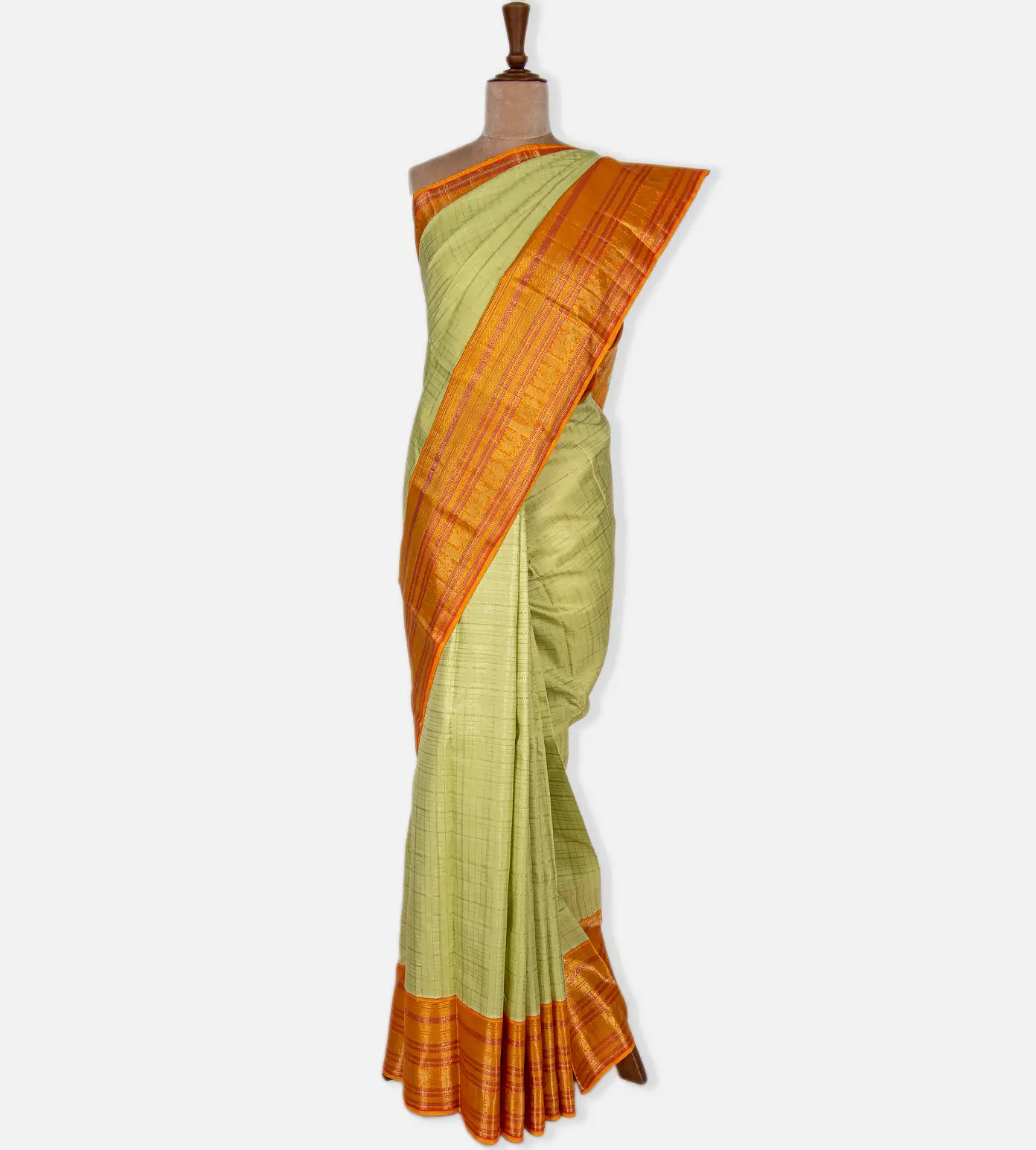 Green Kanchipuram Silk Saree2