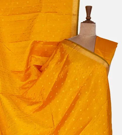 Tangerine Yellow  Soft Silk Saree1