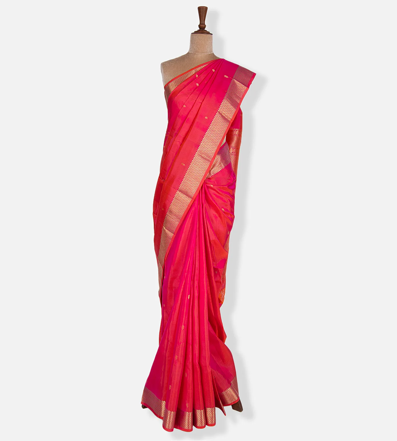 Pinkish Orange Soft Silk Saree2